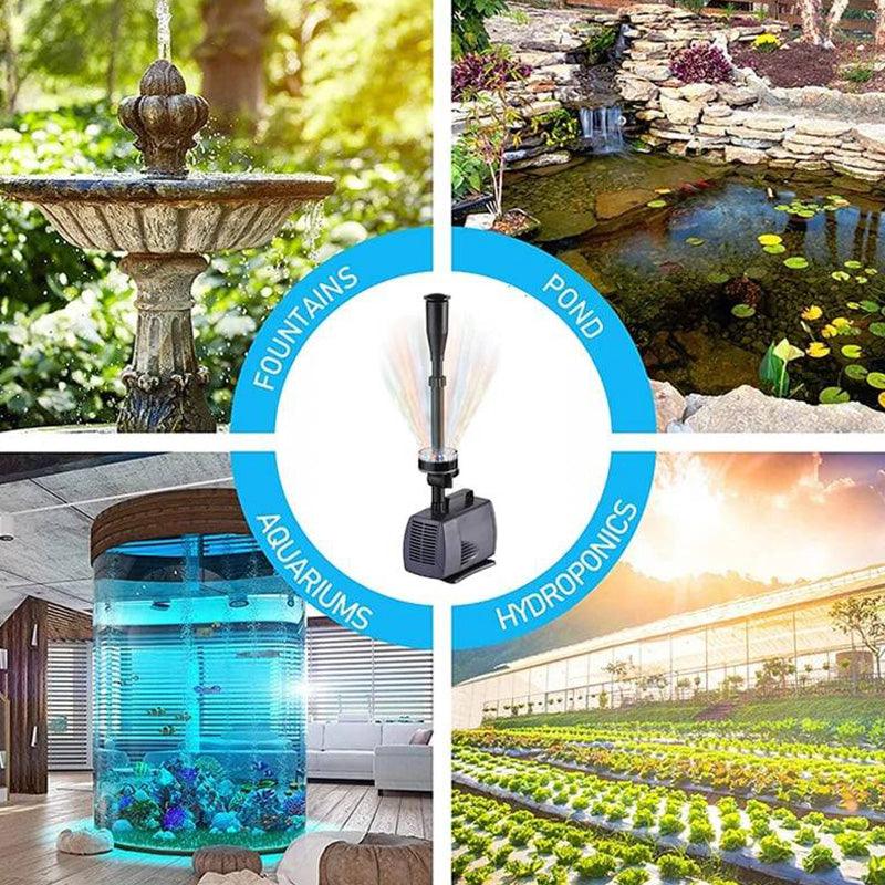 Pump Circulating Colored Lights Pool Fountain Landscape - clarioy