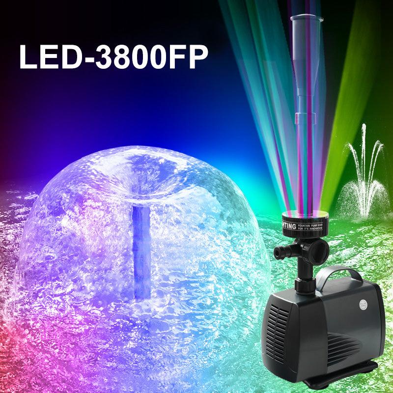Pump Circulating Colored Lights Pool Fountain Landscape - clarioy