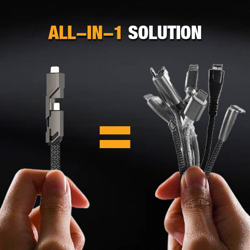 4-in-1 Fast Charging & Data Sync Charger Cord - clarioy