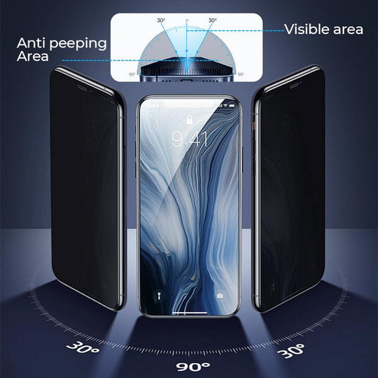 Tempered Glass Anti Peeping Screen Protector For iPhone - clarioy