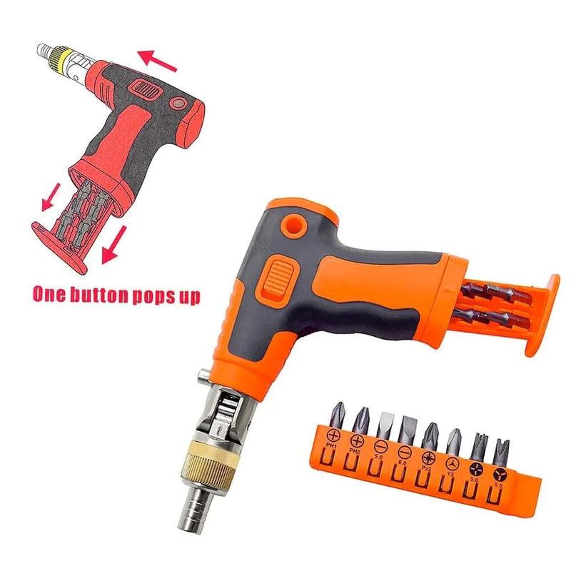 Magnetic Ratchet Screwdriver Set - clarioy