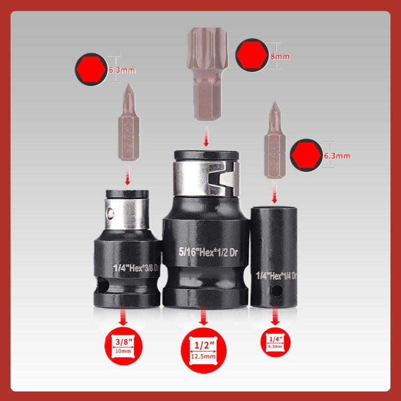 18-piece Adapter Set (Extension Bars/Universal Joints/Reducer Adapters/ Socket Adapters) - clarioy
