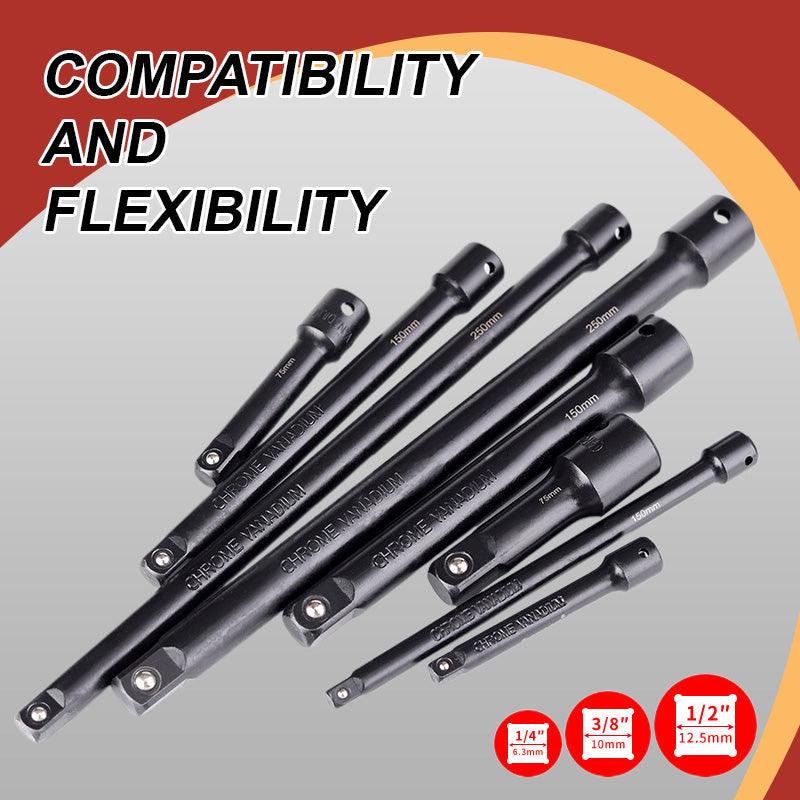 18-piece Adapter Set (Extension Bars/Universal Joints/Reducer Adapters/ Socket Adapters) - clarioy