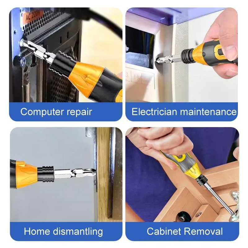 44-Piece Electric Screwdriver Set with Storage Box - clarioy