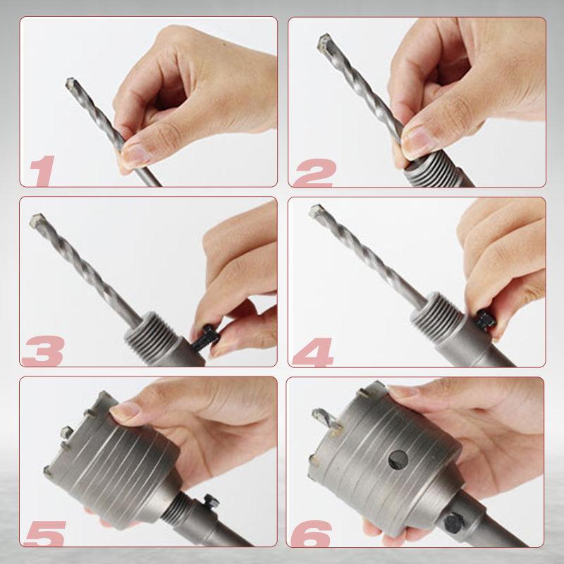 Impact-Resistant Wall Puncher - Electric Drill Accessories - clarioy