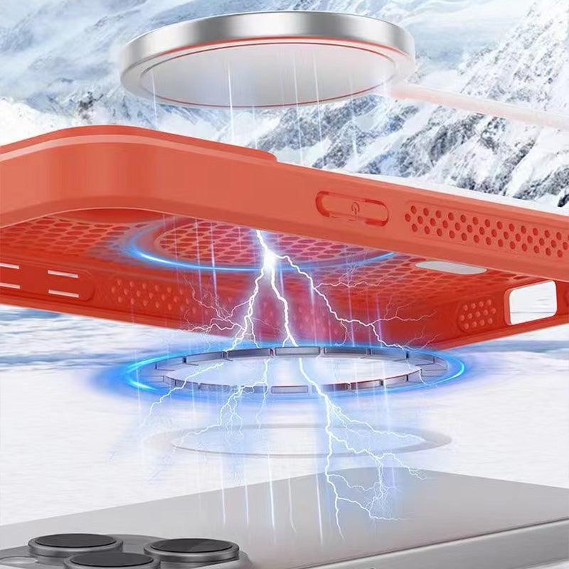 Honeycomb Matrix Cooling Magnetic Phone Case For iPhone - clarioy