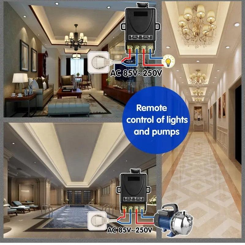 Wireless Remote Control Switch & Receiver Kit, No Wiring - clarioy