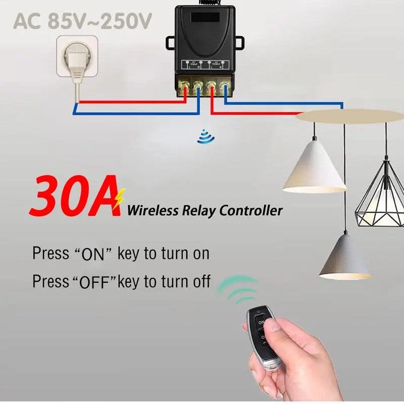 Wireless Remote Control Switch & Receiver Kit, No Wiring - clarioy