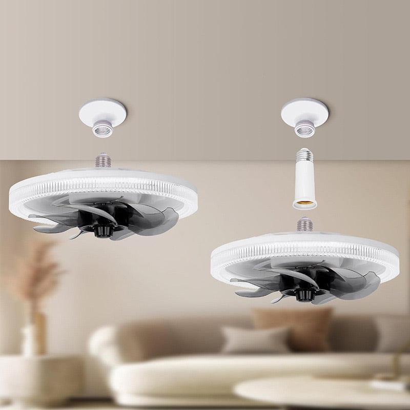 2-in-1 Mute Adjustable Fan Light with Remote Control - clarioy