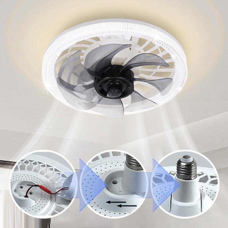 2-in-1 Mute Adjustable Fan Light with Remote Control - clarioy