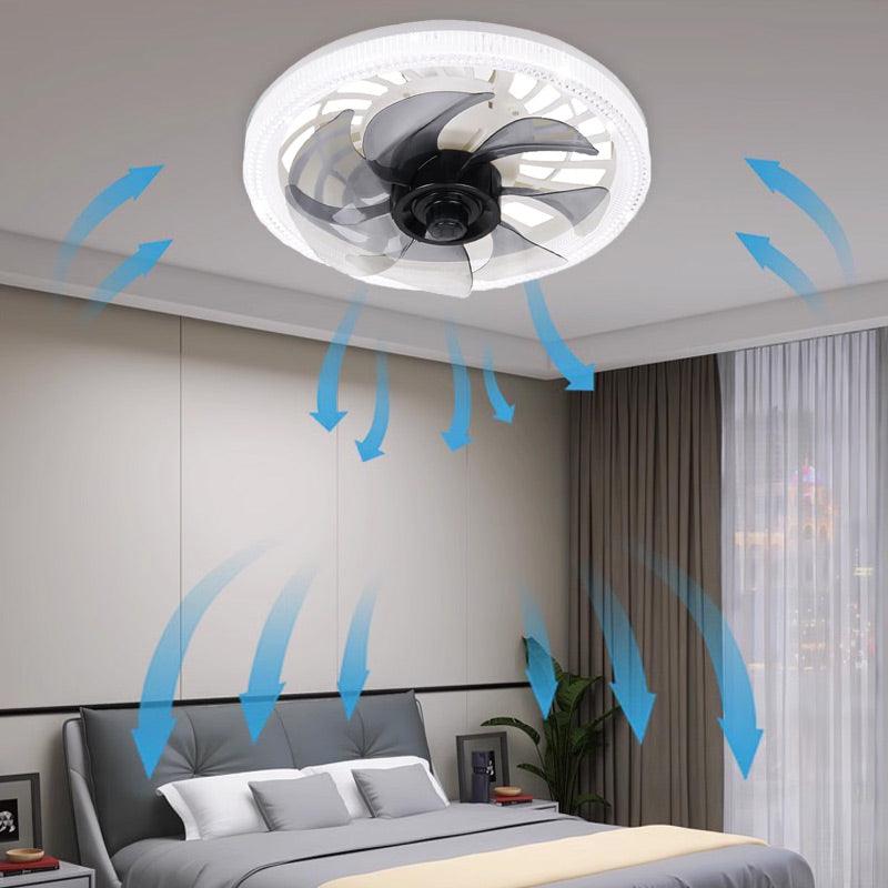 2-in-1 Mute Adjustable Fan Light with Remote Control - clarioy