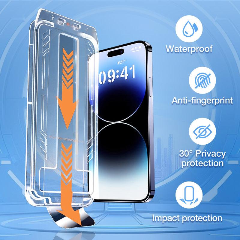 💥Limited time 50% off🔥 iPhone Tempered Anti-Peeking Screen Protector - No Bubbles No Dust - clarioy