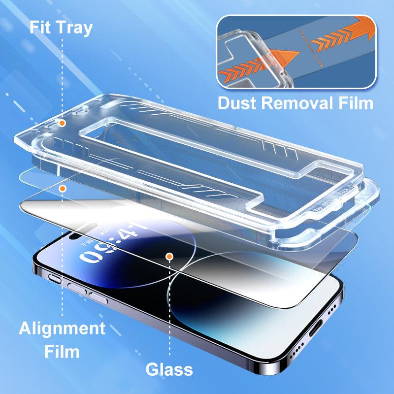 💥Limited time 50% off🔥 iPhone Tempered Anti-Peeking Screen Protector - No Bubbles No Dust - clarioy