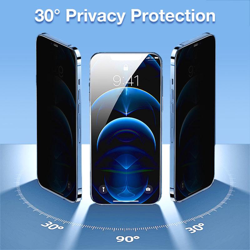 💥Limited time 50% off🔥 iPhone Tempered Anti-Peeking Screen Protector - No Bubbles No Dust - clarioy