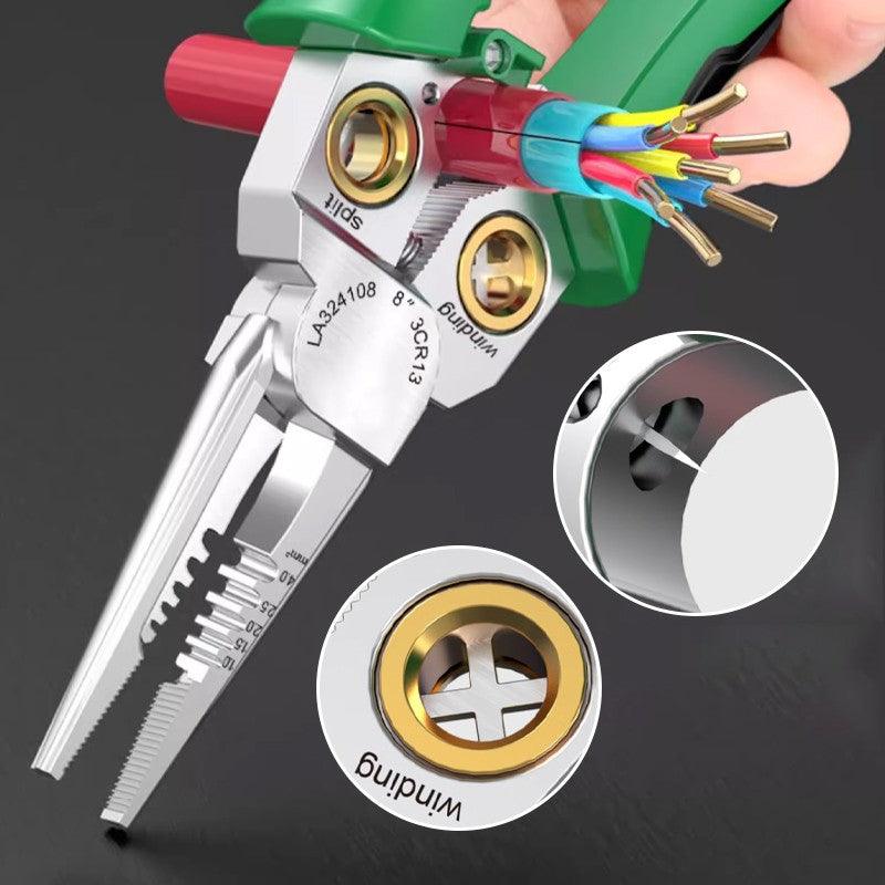 🔥8-in-1 Multi-Functional Wire Stripper Scissors With Electrical Test - clarioy