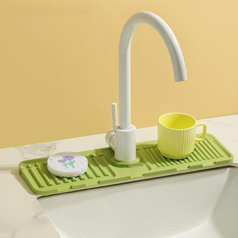 Faucet Splash Guard Draining Tray Mat - Great Gift - clarioy