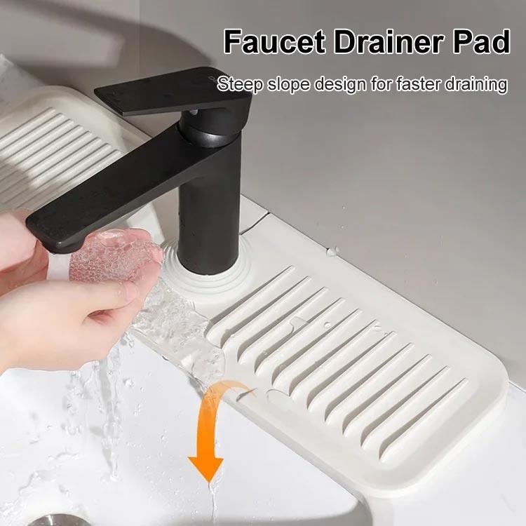 Faucet Splash Guard Draining Tray Mat - Great Gift - clarioy