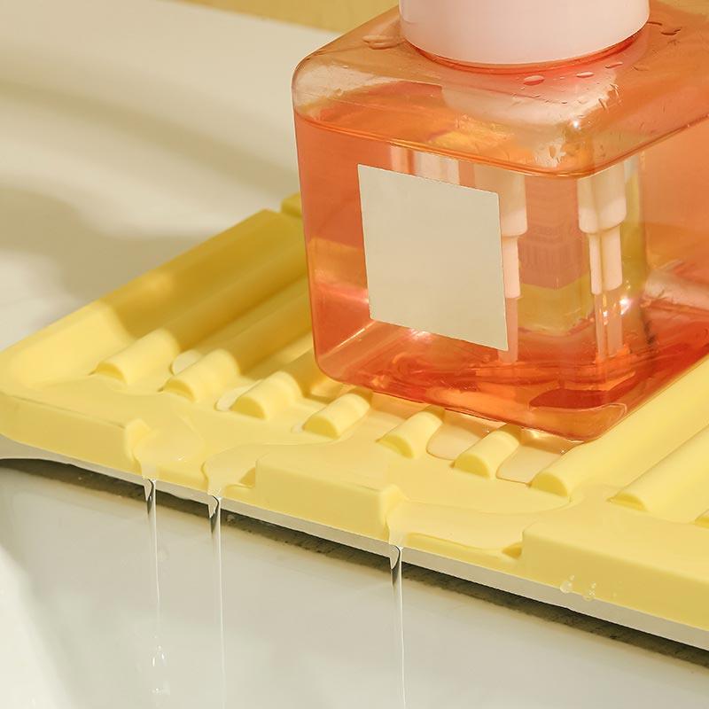 Faucet Splash Guard Draining Tray Mat - Great Gift - clarioy