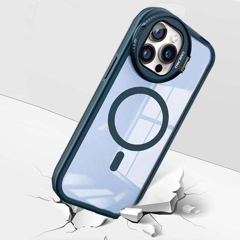 Magnetic Phone Case with Stand for iPhone Series - clarioy