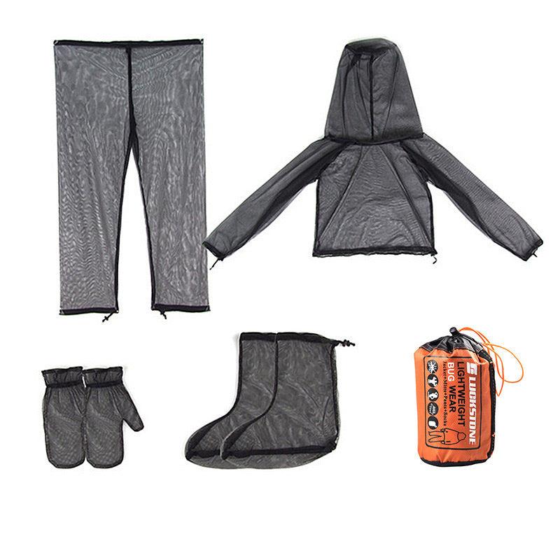 Outdoor Lightweight Anti-Mosquito Jacket & Pants & Shoe Covers & Mitts - clarioy