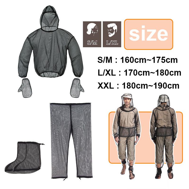 Outdoor Lightweight Anti-Mosquito Jacket & Pants & Shoe Covers & Mitts - clarioy
