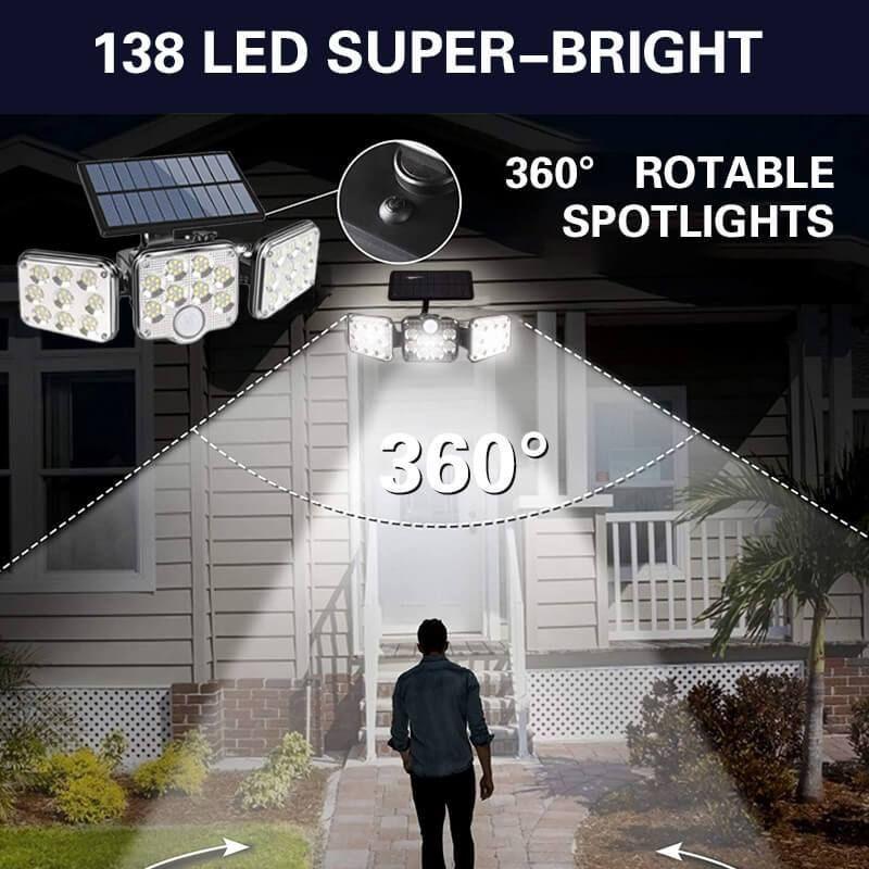 Triple LED Solar Wall Light - clarioy