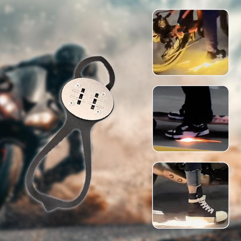 Sparking Flint Pad Shoe Cover for Skateboard & Motorcycle - clarioy