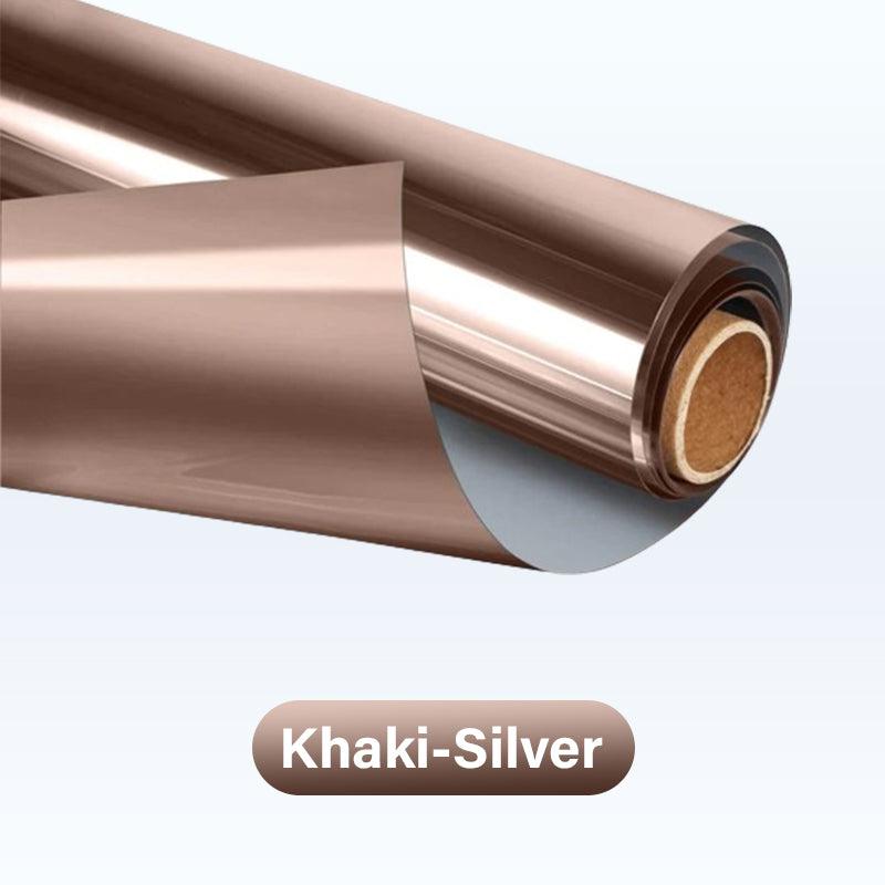 Khaki-silver reflective adhesive film roll for home or auto, premium clarioy product