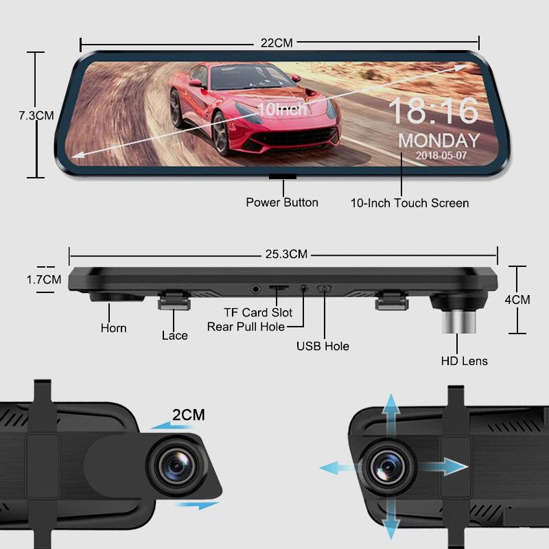 🔥Hot Sale 50%🔥10" HD Multi-Function Touch Screen Car Recorder ✈ Free shipping🔥 - clarioy