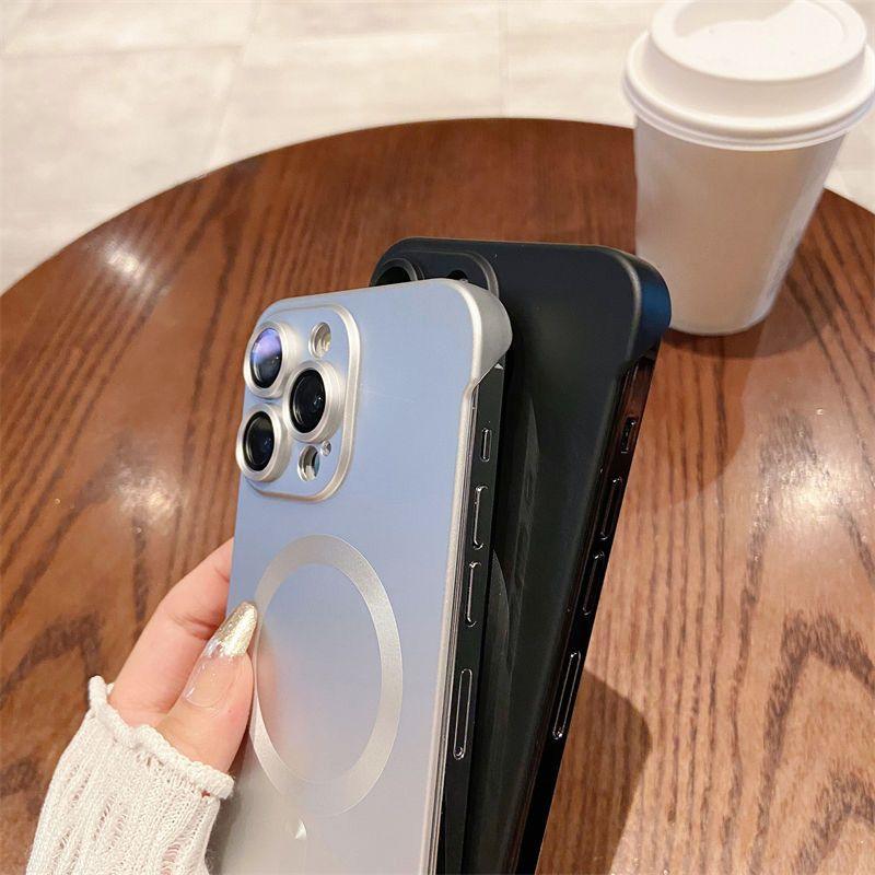 Slim Frameless Magnetic Phone Case for iPhone(Frosted texture, ultimate simple beauty) - clarioy