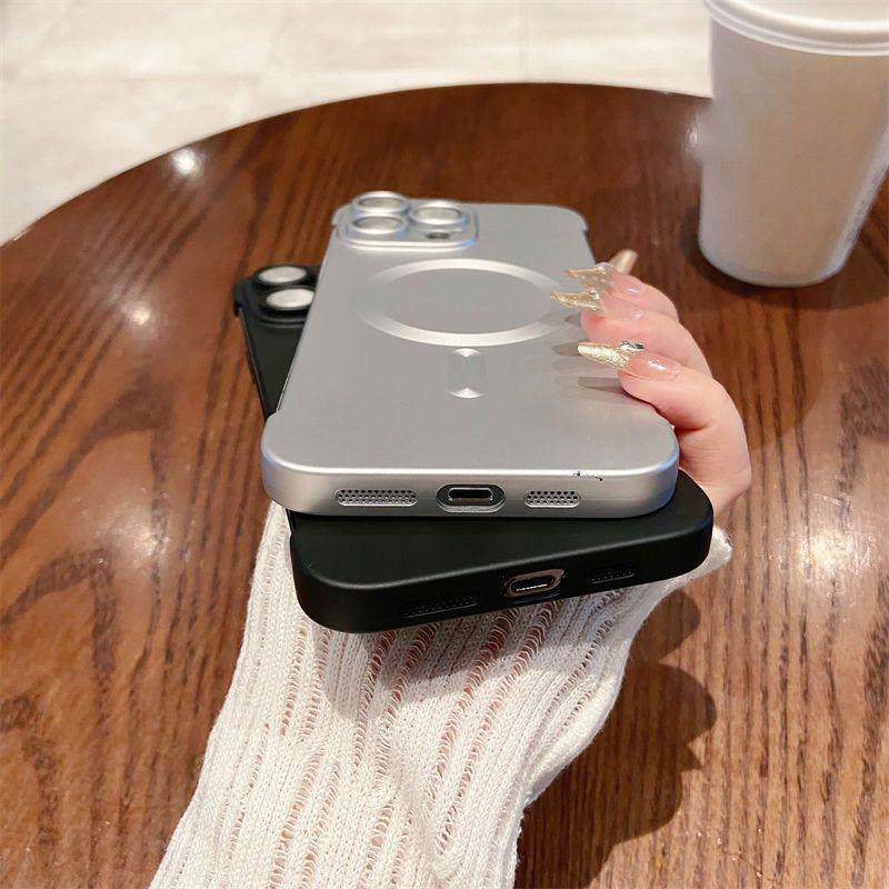 Slim Frameless Magnetic Phone Case for iPhone(Frosted texture, ultimate simple beauty) - clarioy