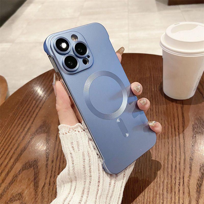 Slim Frameless Magnetic Phone Case for iPhone(Frosted texture, ultimate simple beauty) - clarioy
