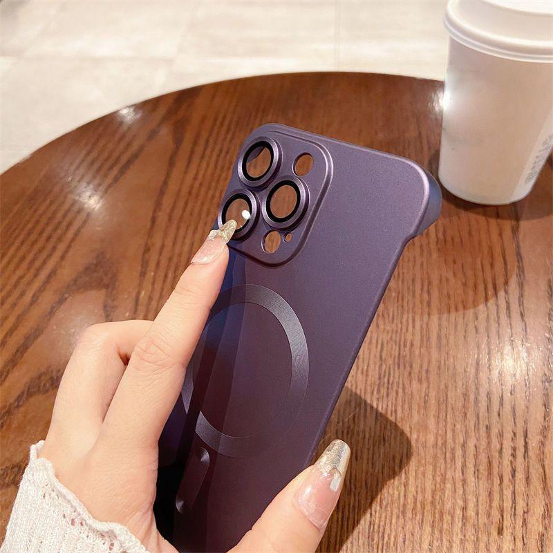 Slim Frameless Magnetic Phone Case for iPhone(Frosted texture, ultimate simple beauty) - clarioy