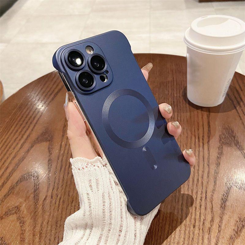 Slim Frameless Magnetic Phone Case for iPhone(Frosted texture, ultimate simple beauty) - clarioy