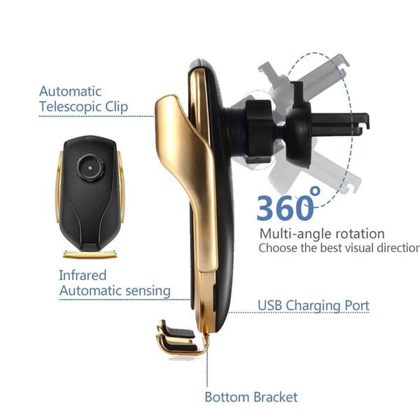 Smart Wireless Charging Car Mount Sci-Fi Style Cell Phone Holder (🔥Buy 2 Get Free Shipping!) - clarioy