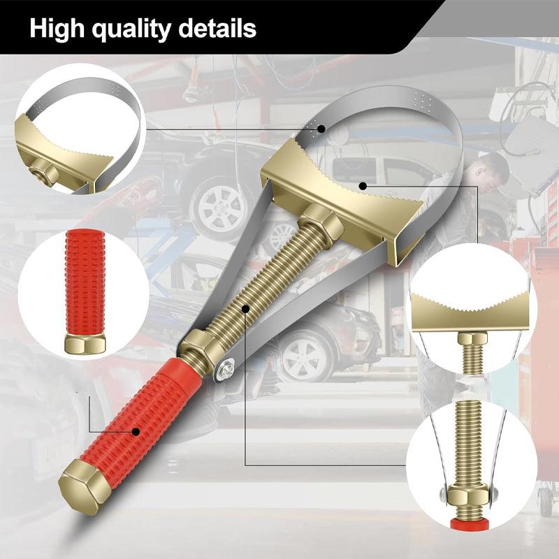 Auto Oil Filter Wrench with Adjustable Steel Strap - clarioy