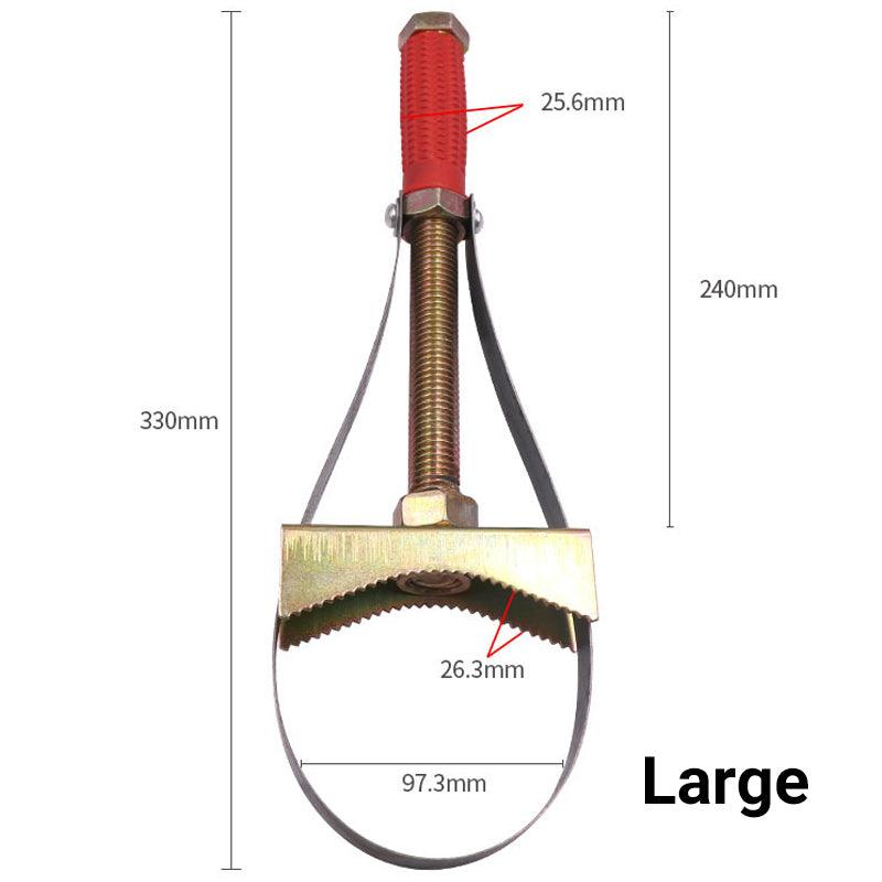 Auto Oil Filter Wrench with Adjustable Steel Strap - clarioy