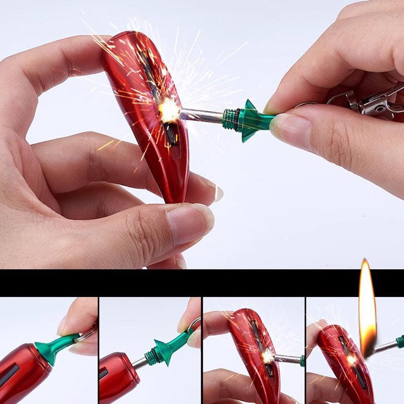 🌶️ Emergency Survival Keychain Lighter with Permanent Matches🔥 - clarioy