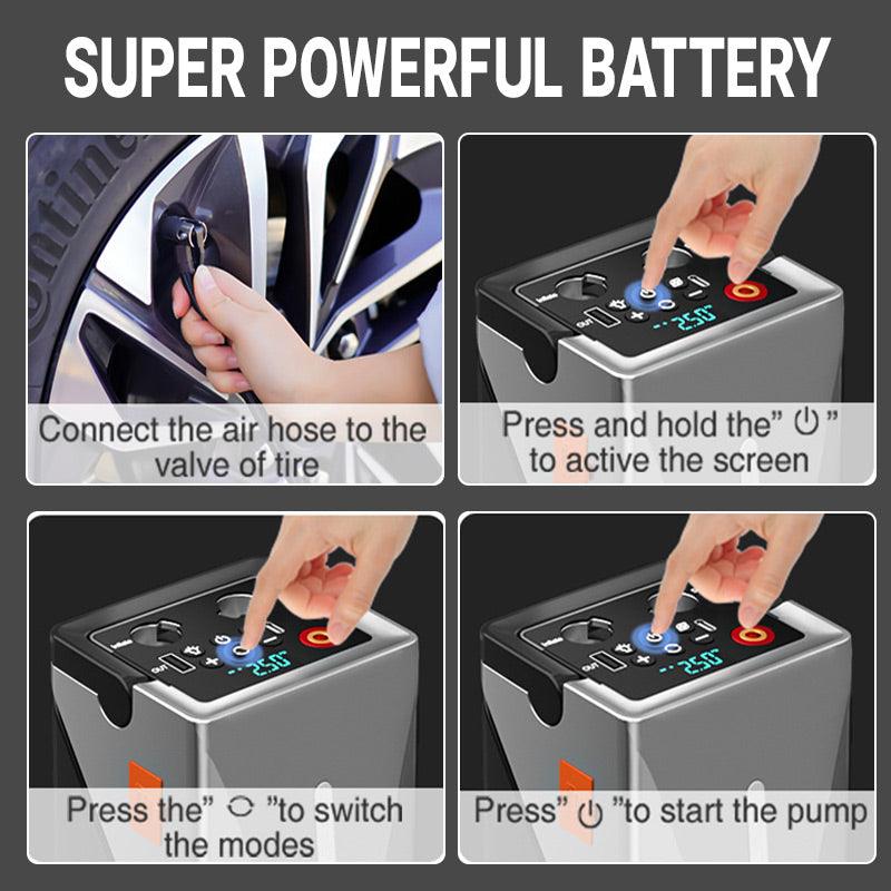 Multifunctional Jump Starter with Air Pump & Blower - clarioy