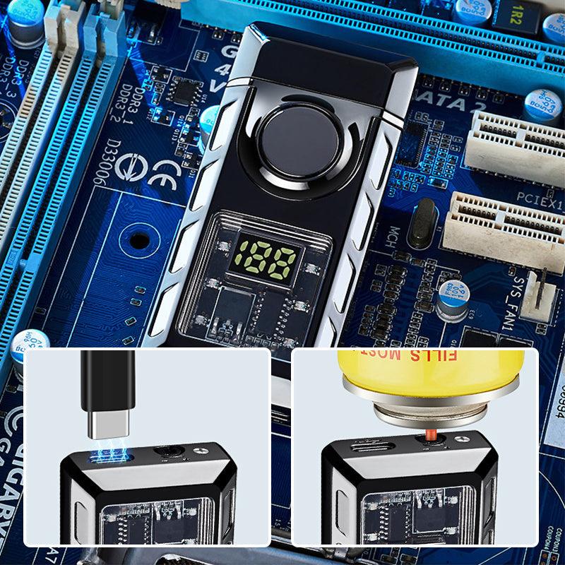 🔥Hot Sale🔥Multi-Functional Dual Flame Lighter with Colored Lights - clarioy