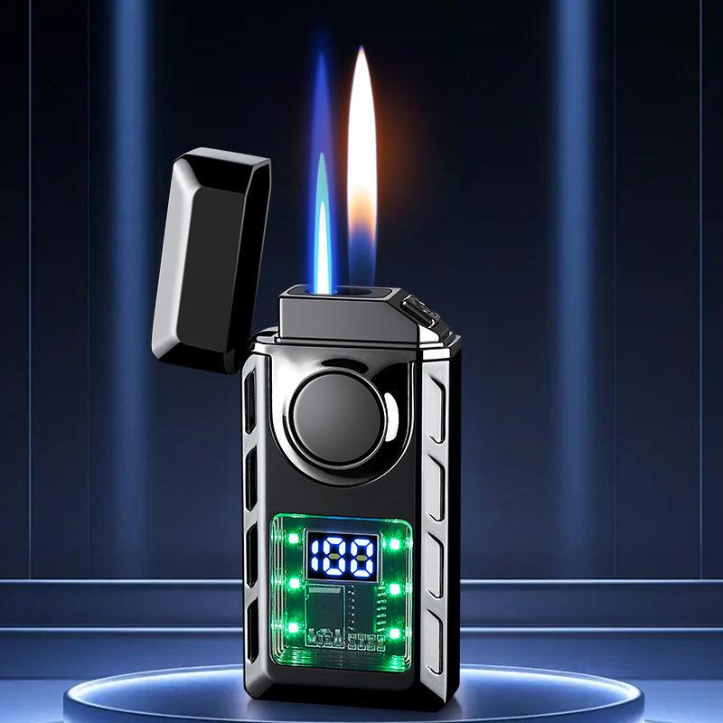 🔥Hot Sale🔥Multi-Functional Dual Flame Lighter with Colored Lights - clarioy