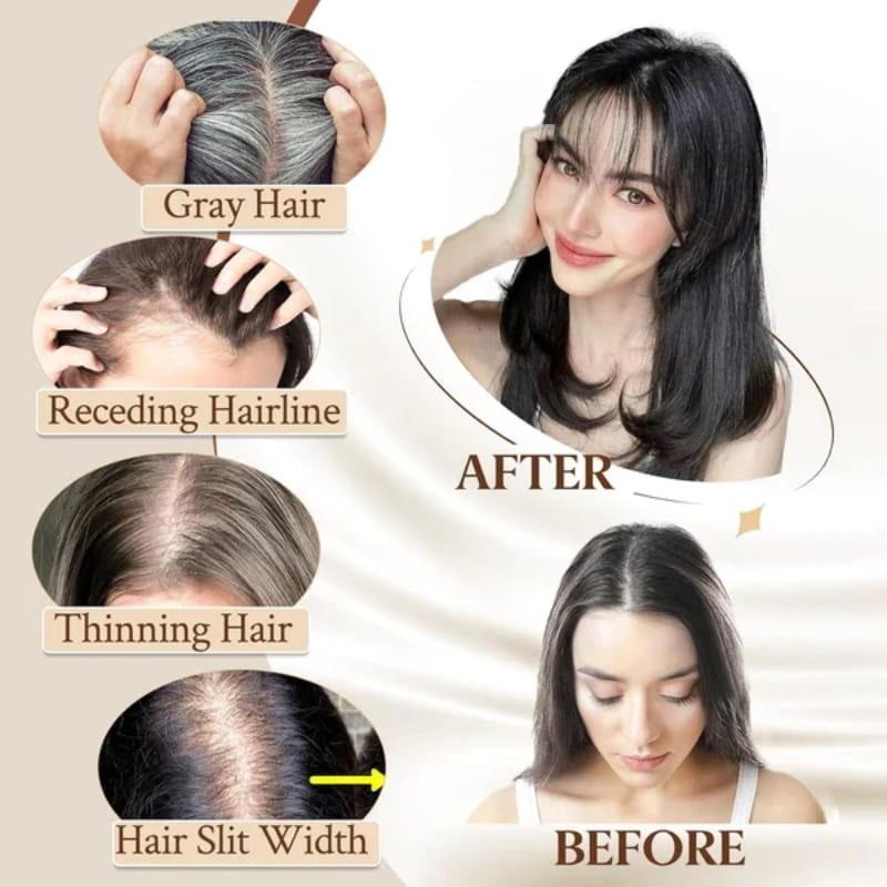 Natural Hair Toppers with Bangs for Women - clarioy