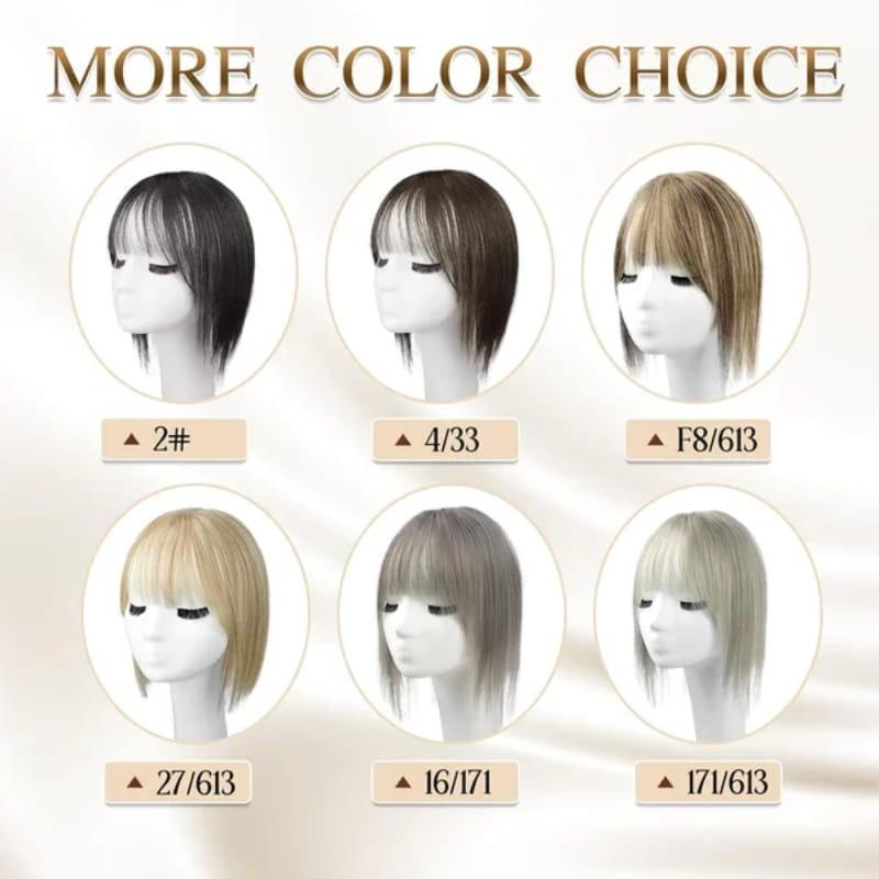 Natural Hair Toppers with Bangs for Women - clarioy
