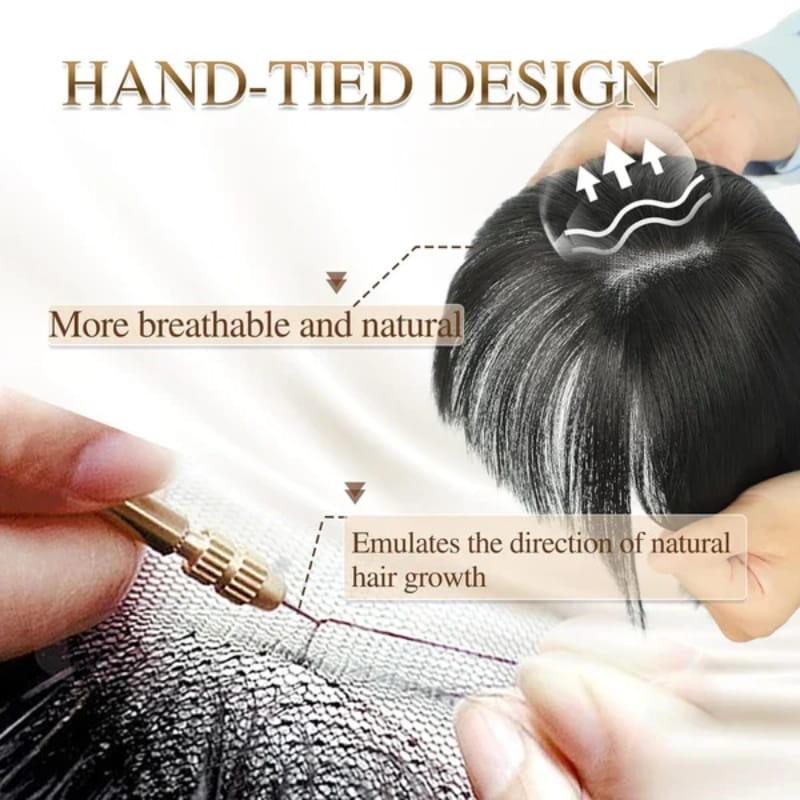 Natural Hair Toppers with Bangs for Women - clarioy