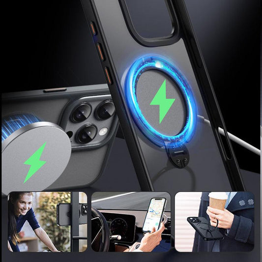 360° Rotatable Invisible Magnetic Stand Phone Case - clarioy