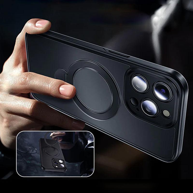 360° Rotatable Invisible Magnetic Stand Phone Case - clarioy