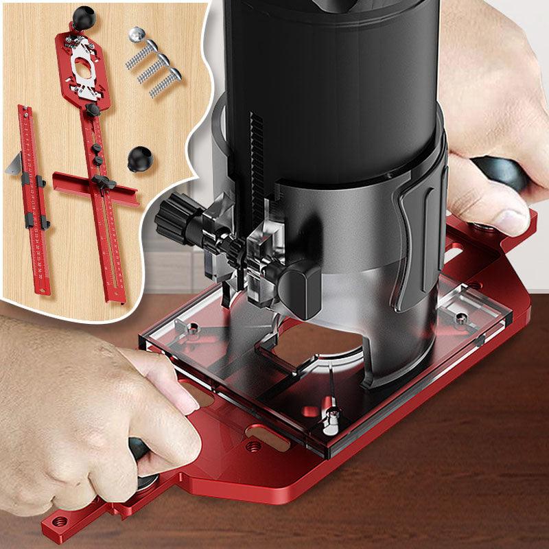 🌟Hot Sale 50% OFF🌟 Multi-Function Aluminum Router Base: 3-in-1 Solution for Trimming, Rounding, and Grooving! ✂️🔧✨ - clarioy