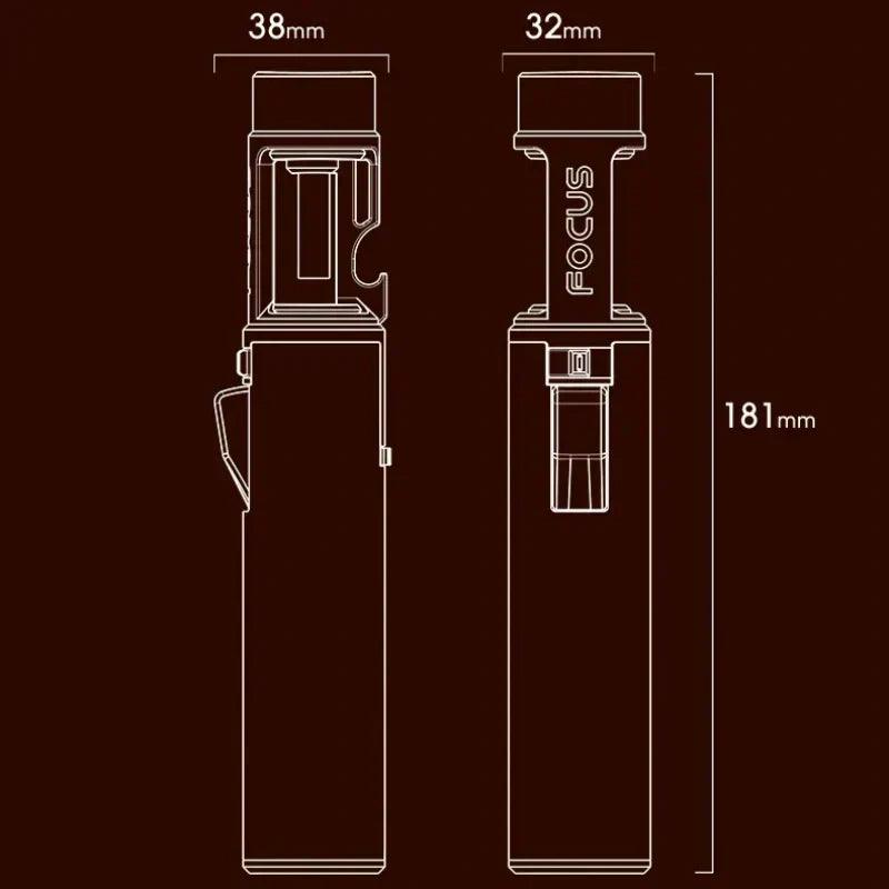 Portable Adjustable Refillable Butane Jet Lighter - clarioy