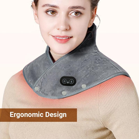 Electric Neck and Shoulder Heating Pad with Vibration - clarioy