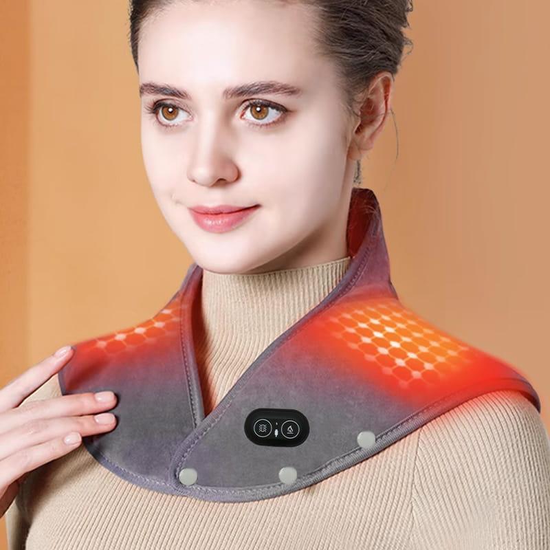 Electric Neck and Shoulder Heating Pad with Vibration - clarioy